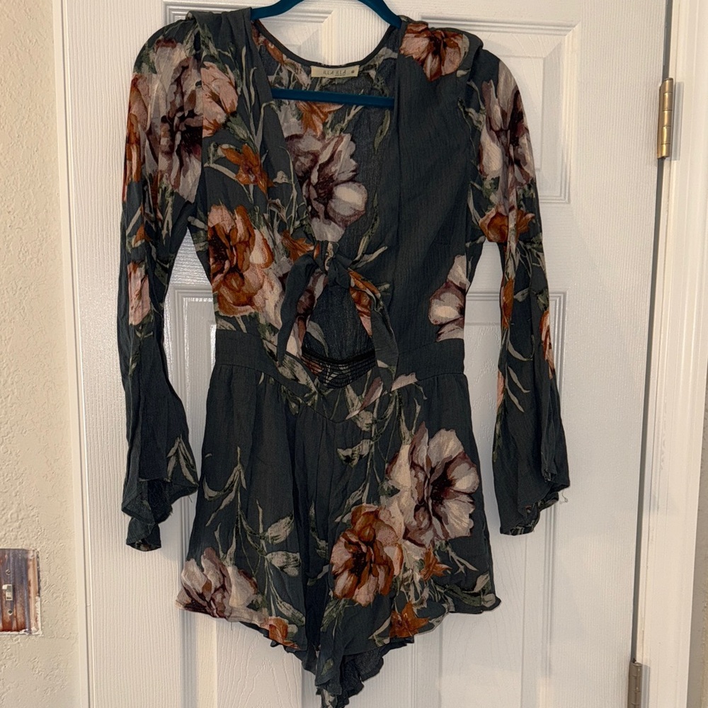 ILLA ILLA Floral Jumpsuit - Black and Brown